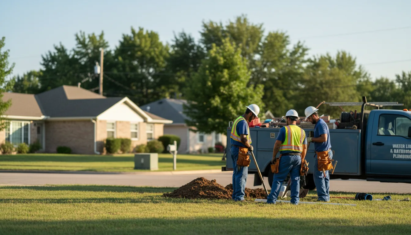 Residential water line and bathroom plumbing service in Selfridge, ND